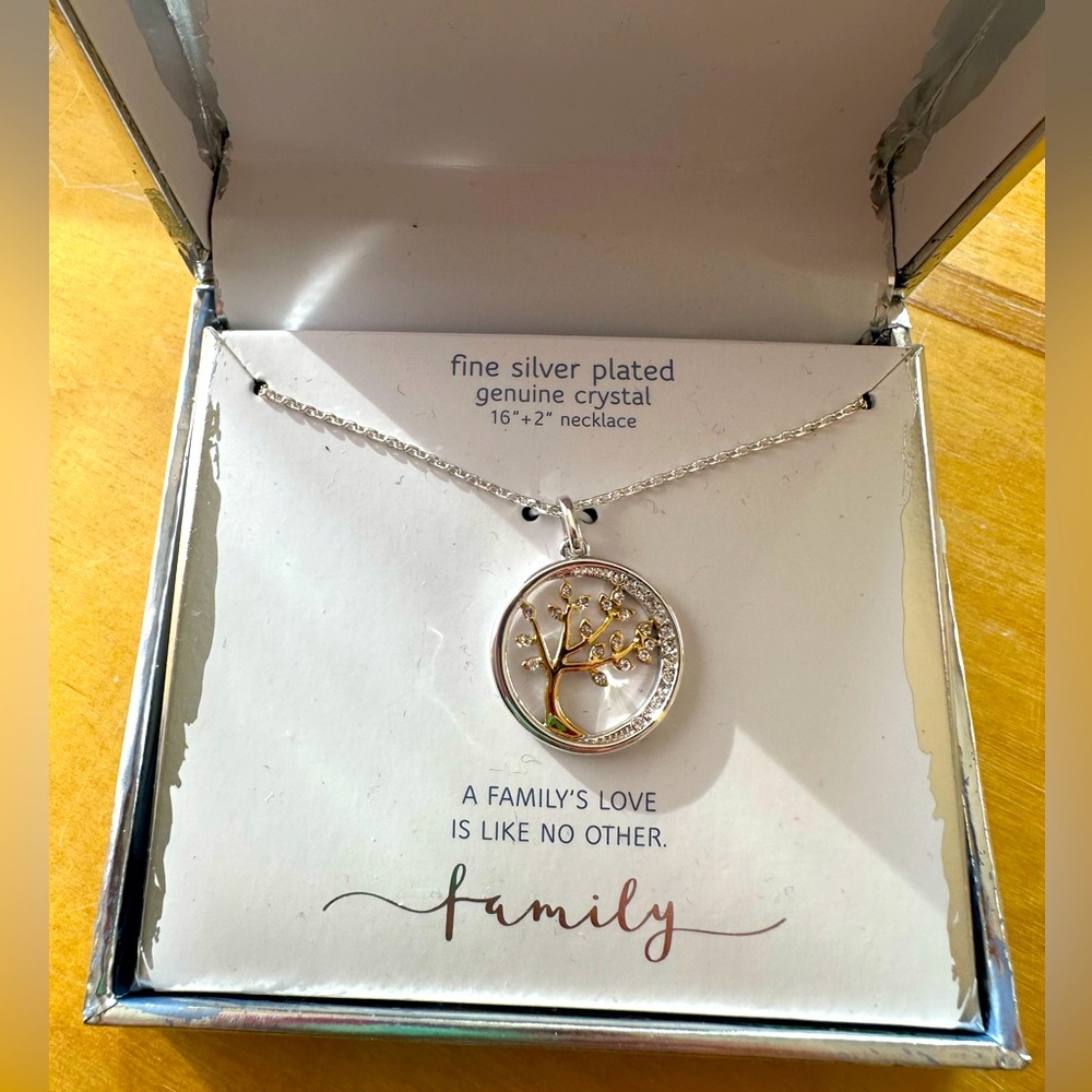 Silver Plated Family Tree Necklace